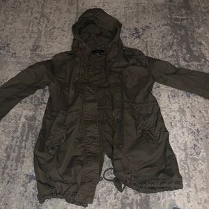 Hooded green jacket